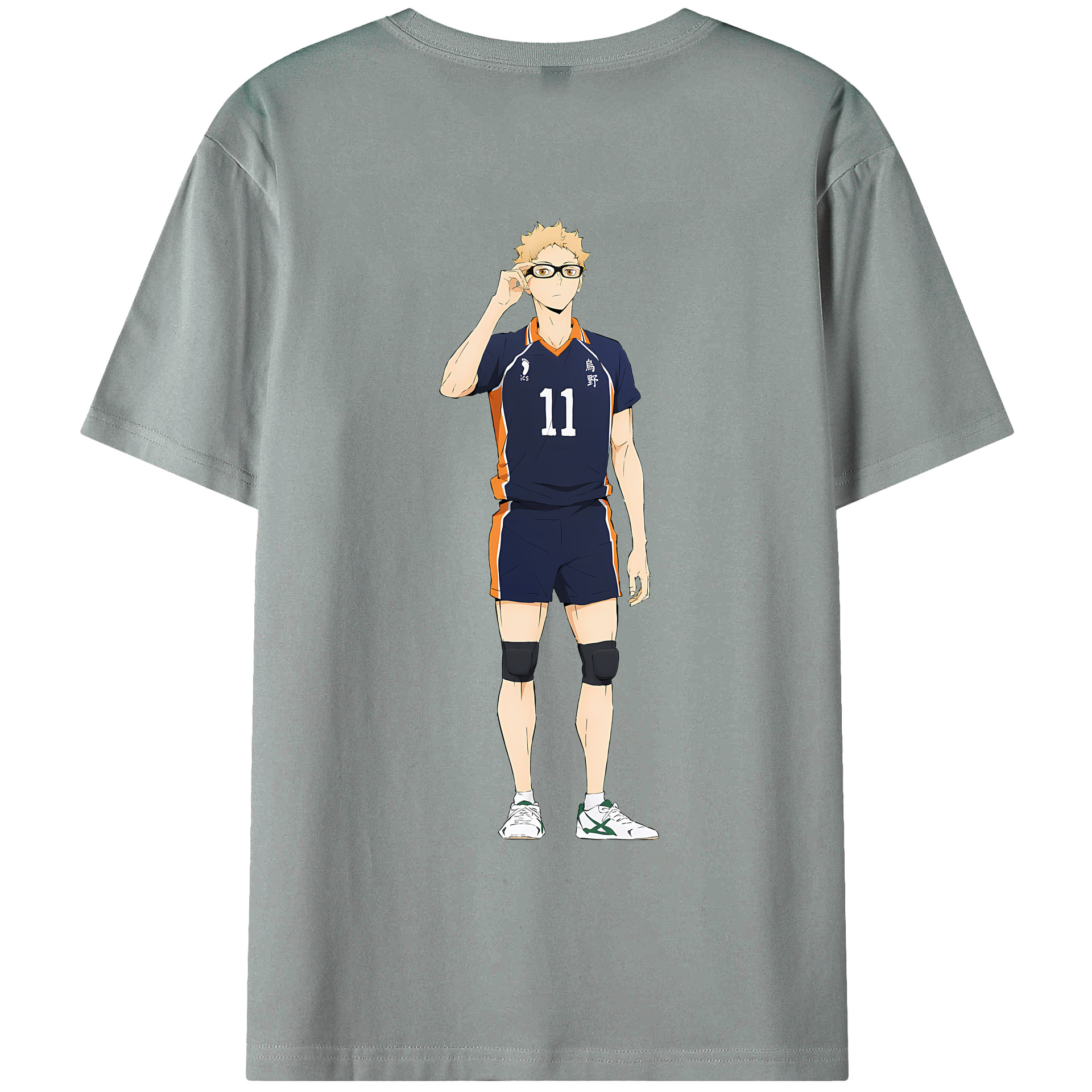（画像用） ハイキュー!! Haikyu!! 綿100％ メンズ半袖Tシャツ（バックプリント） 通気性